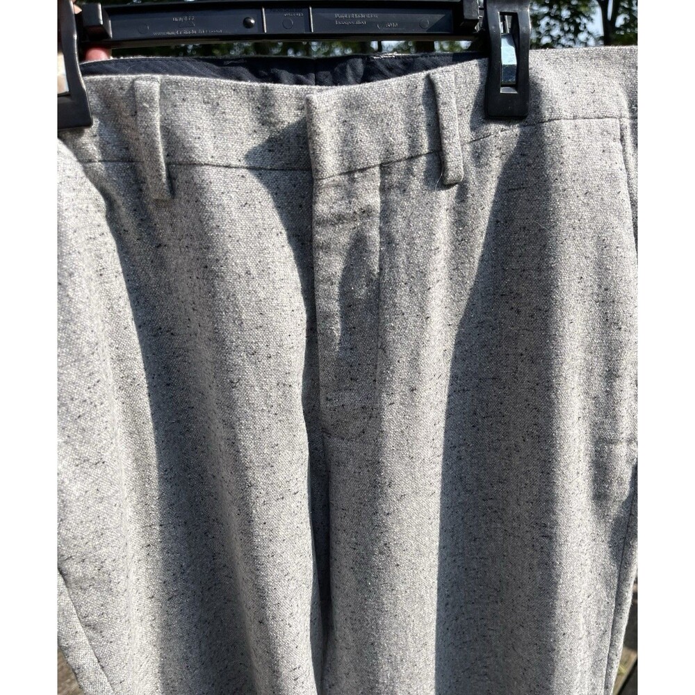 Bonobos Gray Fleck Italian Fabric Nova Fides Wool Blend Men Pants 34x32 Athletic